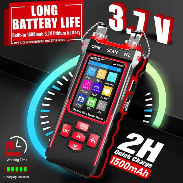 NOYAFA NF-859GT تستر شبکه، فیبرنوری و زوج یاب نویافا - Image 5